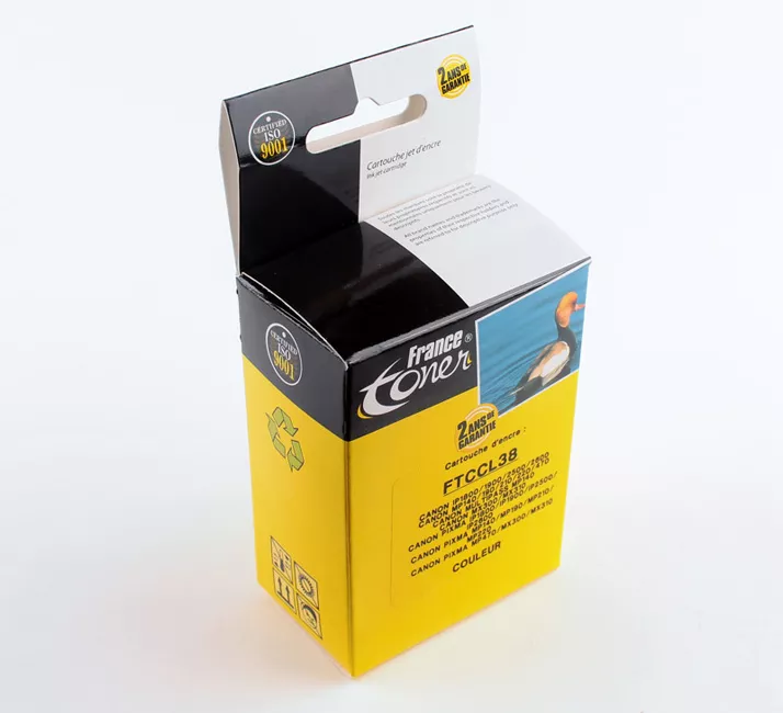 Cartouche d'encre FranceToner équivalent à CANON CL38 (CL-38) - 3 COULEURS - Format Standard
