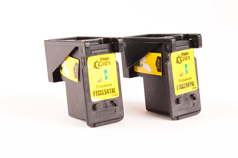 Pack de 2 cartouches d'encre FranceToner équivalent à CANON CL-541XL (541XL_Pack_de_2) - 3 COULEURS - Format Standard