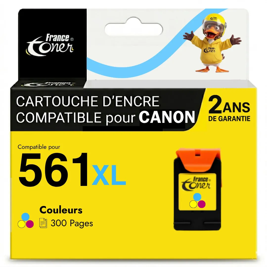 Cartouche d'encre FranceToner équivalent à CANON CL561XL (3730C001) - 3 COULEURS - Format XL