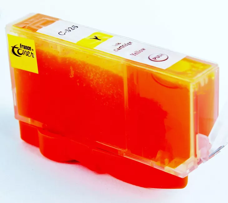 Cartouche d'encre FranceToner équivalent à CANON CLI526Y (4543B001) - JAUNE - Format Standard