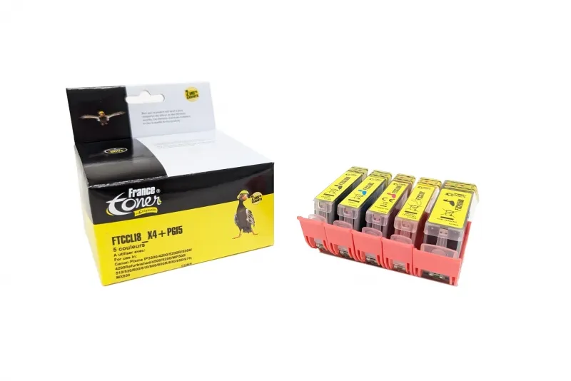Pack de 5 cartouches d'encre compatibles France...