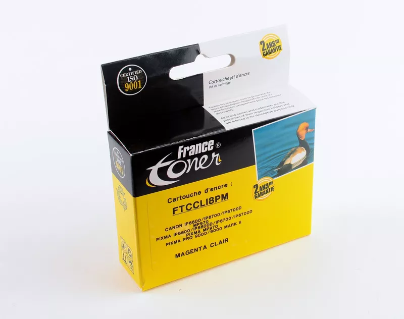 Cartouche d'encre FranceToner équivalent à CANON CLI8PM (CLI-8PM) - MAGENTA PHOTO - Format Standard