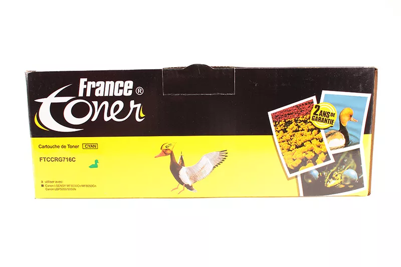Toner FranceToner équivalent à CANON 716C (1979B002AA) - CYAN (bleu) - Format Standard