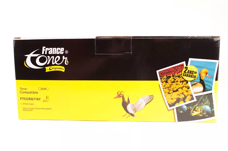 Toner FranceToner équivalent à CANON 716Y (1977B002AA) - JAUNE - Format Standard