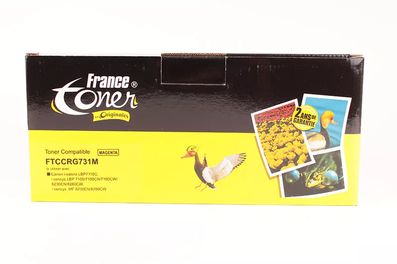 Toner FranceToner équivalent à CANON 731M (6270B002) - MAGENTA (rouge) - Format Standard