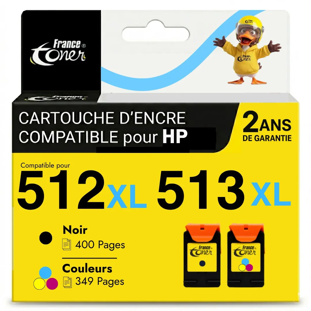 Pack de 2 cartouches d'encre compatibles France...