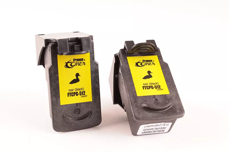 Pack de cartouches d'encre FranceToner équivalent à 2969B001 (PG512BK_X2) - NOIR