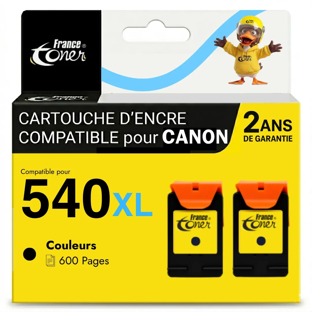 Pack de 2 cartouches d'encre FranceToner équiva...