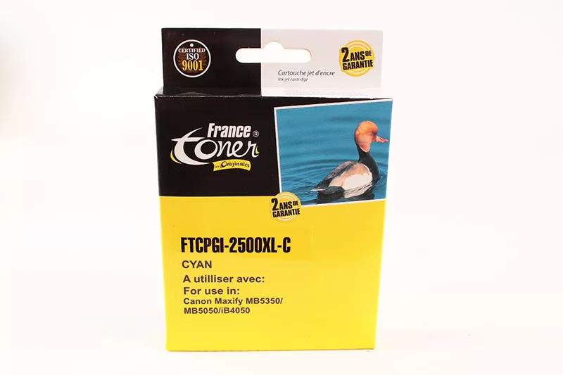 Cartouche Encre FranceToner Compatible CANON 9265B001 - FTCPGI-2500XL-C