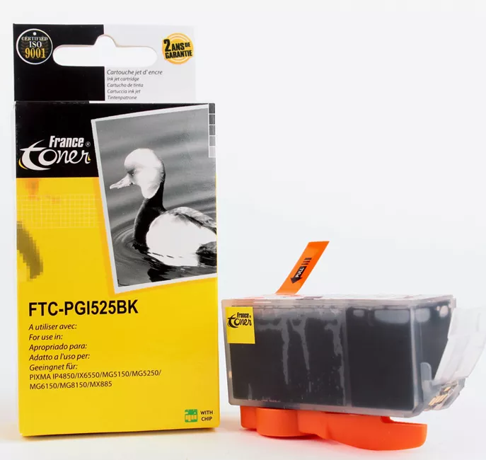 Cartouche d'encre FranceToner équivalent à CANON PGI-525PGBK (4529B001) - NOIR PHOTO - Format Standard