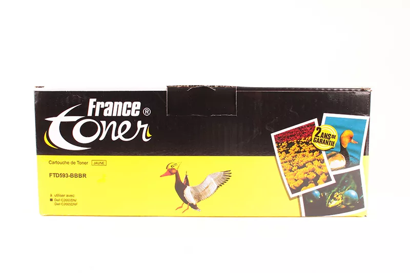 Toner FranceToner équivalent à DELL YR3W3 - JAUNE - Format XL