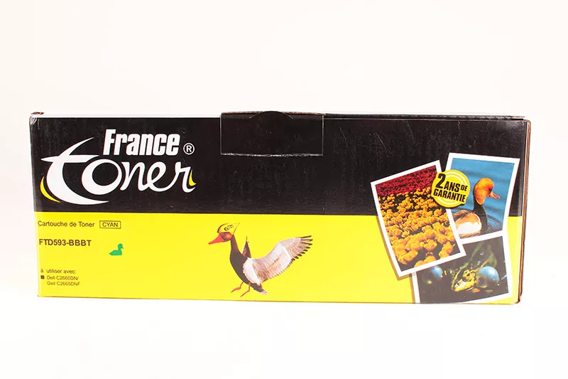 Toner FranceToner équivalent à DELL 593-BBBT (TW3NN) - CYAN (bleu) - Format XL