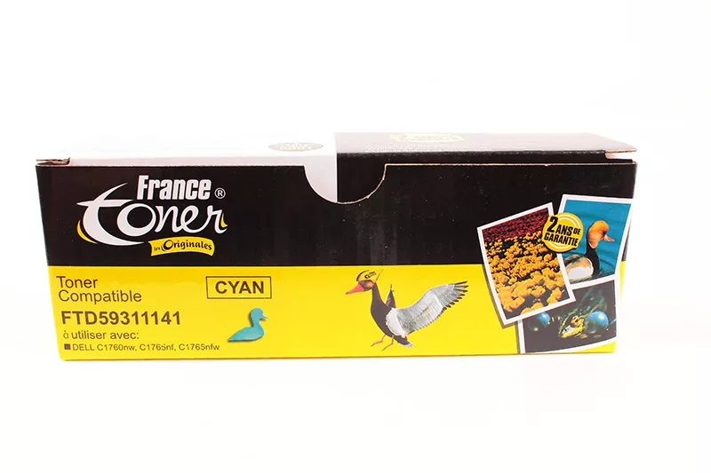 Toner FranceToner équivalent à DELL 79K5P (593-11141) - CYAN (bleu) - Format Standard
