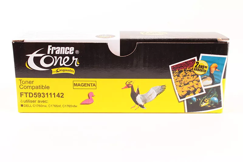 Toner FranceToner équivalent à DELL 4DV2W (593-11142) - MAGENTA (rouge) - Format Standard