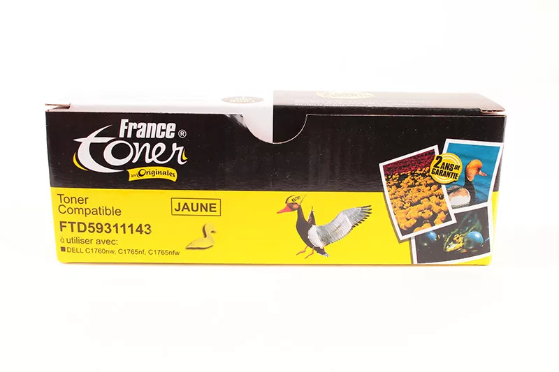 Toner FranceToner équivalent à DELL W8X8P (593-11143) - JAUNE - Format Standard