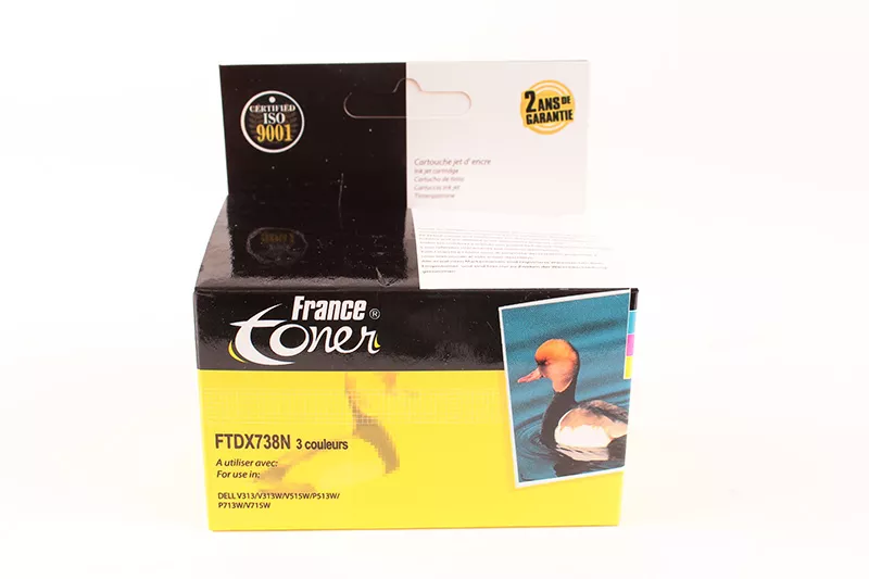 Cartouche d'encre FranceToner équivalent à DELL X738N (592-11329) - 3 COULEURS - Format XL