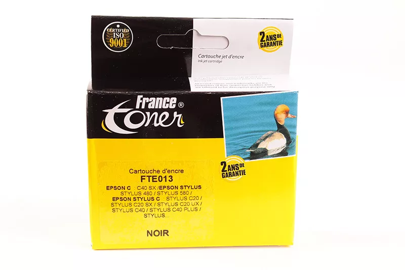 Cartouche d'encre FranceToner équivalent à EPSON T013 Série fleur (C13T01340110) - NOIR - Format Standard
