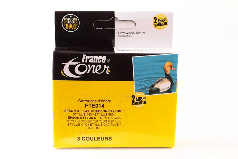 Cartouche d'encre FranceToner équivalent à EPSON T014 Série fleur (C13T01440110) - 3 COULEURS - Format Standard