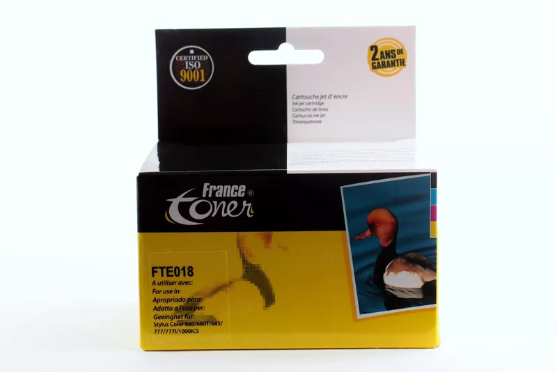 Cartouche d'encre FranceToner équivalent à EPSON T018 Série tournesol (C13T01840110) - 3 COULEURS - Format Standard