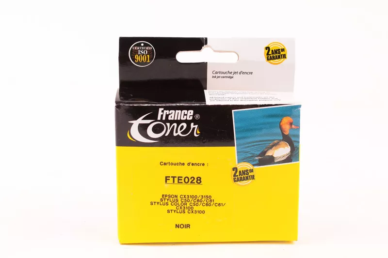 Cartouche d'encre FranceToner équivalent à EPSON T028 Série bonbon (C13T02840110) - NOIR - Format Standard