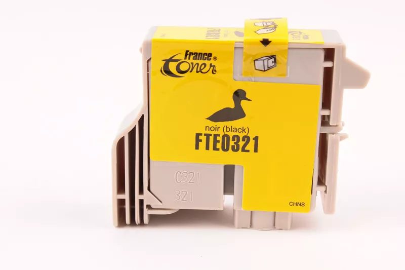 Cartouche d'encre FranceToner équivalent à EPSON T0321 Série plume (C13T032140) - NOIR - Format Standard