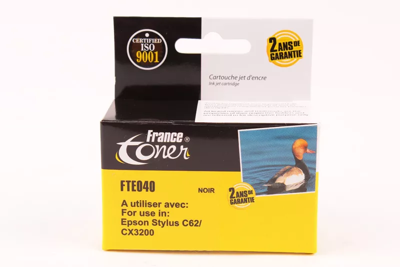 Cartouche d'encre FranceToner équivalent à EPSON T040 Série pots de peinture (C13T040140) - NOIR - Format Standard