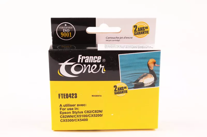 Cartouche d'encre FranceToner équivalent à EPSON T0423 Série intercalaires (C13T042340) - MAGENTA (rouge) - Format Standard