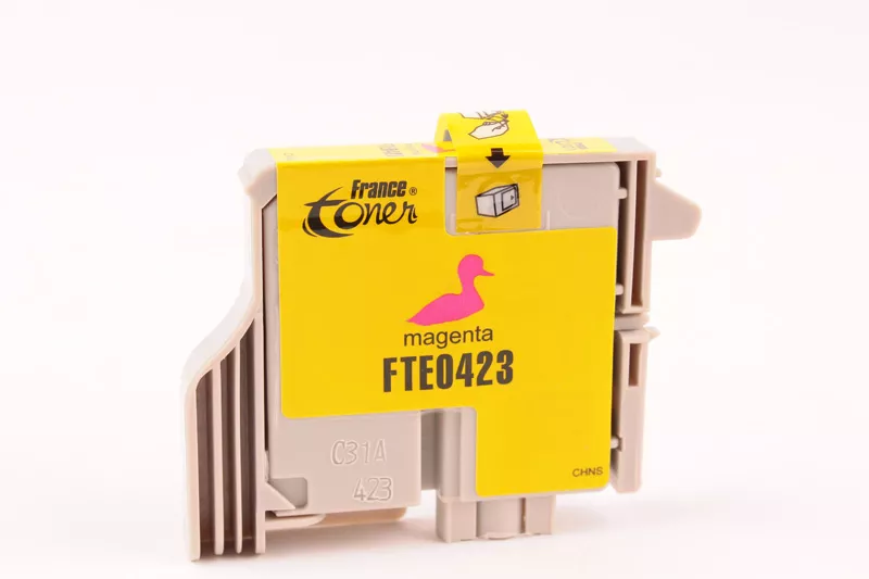 Cartouche d'encre FranceToner équivalent à EPSON T0423 Série intercalaires (C13T042340) - MAGENTA (rouge) - Format Standard