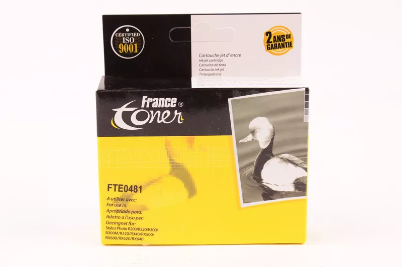 Cartouche d'encre FranceToner équivalent à EPSON T0481 Série Hippocampes (C13T048140) - NOIR - Format Standard