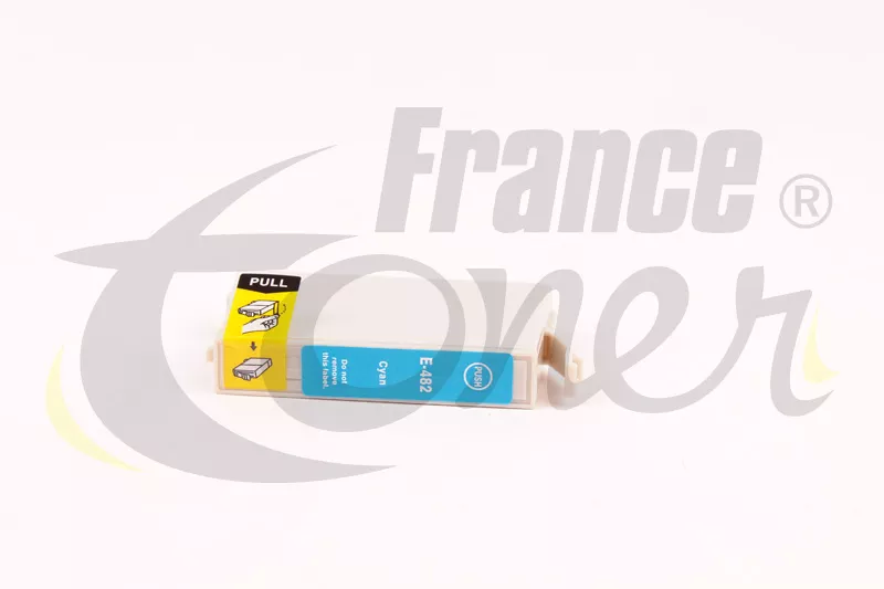 Cartouche d'encre FranceToner équivalent à EPSON T0482 Série Hippocampes (C13T048240) - CYAN (bleu) - Format Standard