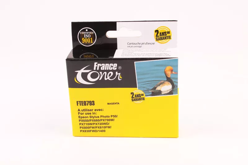 Cartouche d'encre FranceToner équivalent à EPSON T0793 Série Chouette (C13T079340) - MAGENTA (rouge) - Format Standard