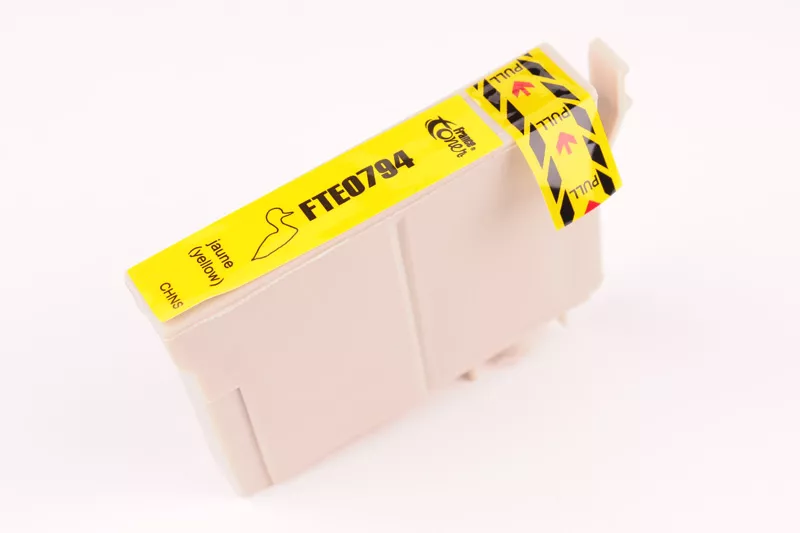 Cartouche d'encre FranceToner équivalent à EPSON T0794 Série Chouette (C13T079440) - JAUNE - Format Standard