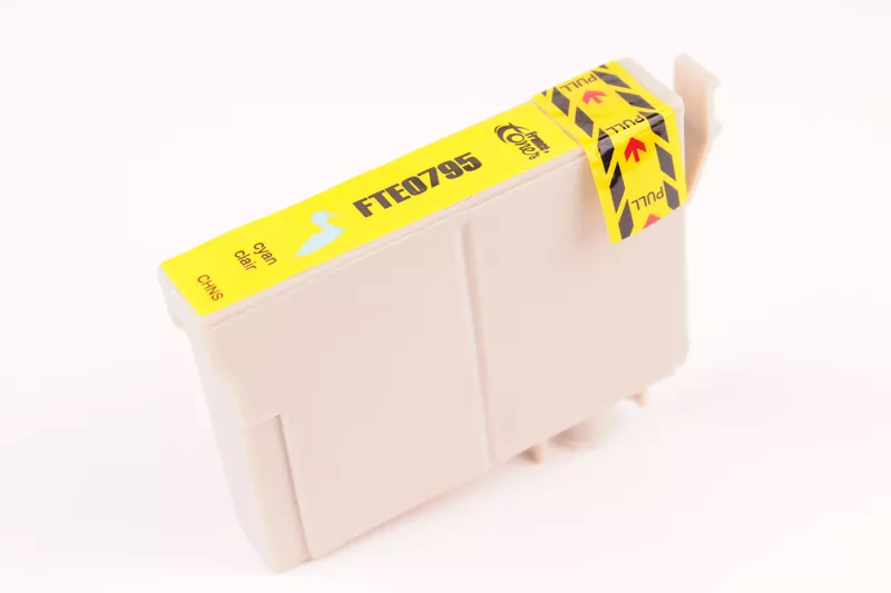 Cartouche d'encre FranceToner équivalent à EPSON T0795 Série Chouette (C13T079540) - CYAN CLAIR - Format Standard