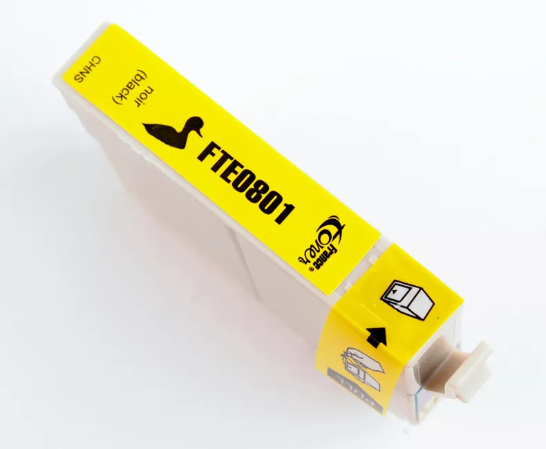 Cartouche d'encre FranceToner équivalent à EPSON T0801 Série colibri (C13T08014011) - NOIR - Format Standard