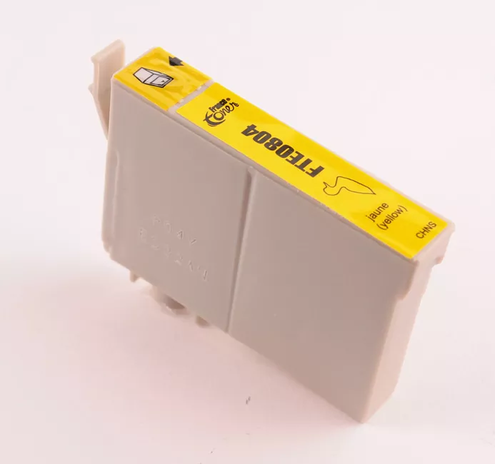 Cartouche d'encre FranceToner équivalent à EPSON T0804 Série colibri  (C13T08044011) - JAUNE - Format Standard