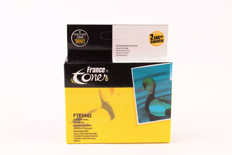 Cartouche d'encre FranceToner équivalent à EPSON T0442 Série Parasol (C13T044240) - CYAN (bleu) - Format XL