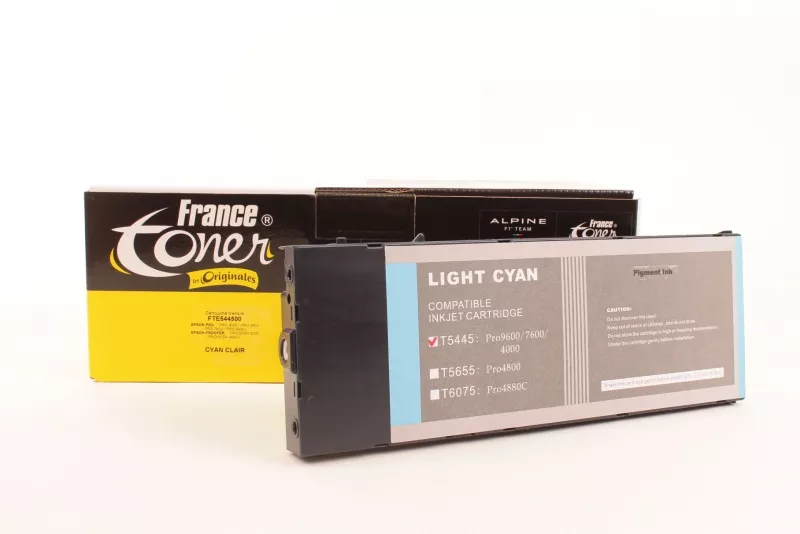 Cartouche d'encre FranceToner équivalent à EPSON T5445 (C13T544500) - CYAN CLAIR - Format Standard
