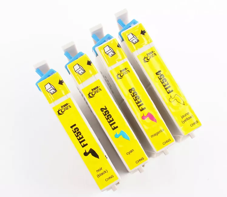 Pack de 4 cartouches d'encre FranceToner équivalent à EPSON T0556 Série Canard plastique (C13T055640) - 4 COULEURS - Format Standard