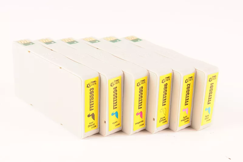 Pack de 6 cartouches d'encre FranceToner équivalent à EPSON T5591 (C13T5591-6) - 6 COULEURS - Format Standard