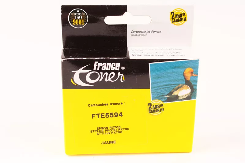 Cartouche d'encre FranceToner équivalent à EPSON T5594 (C13T559440) - JAUNE - Format Standard