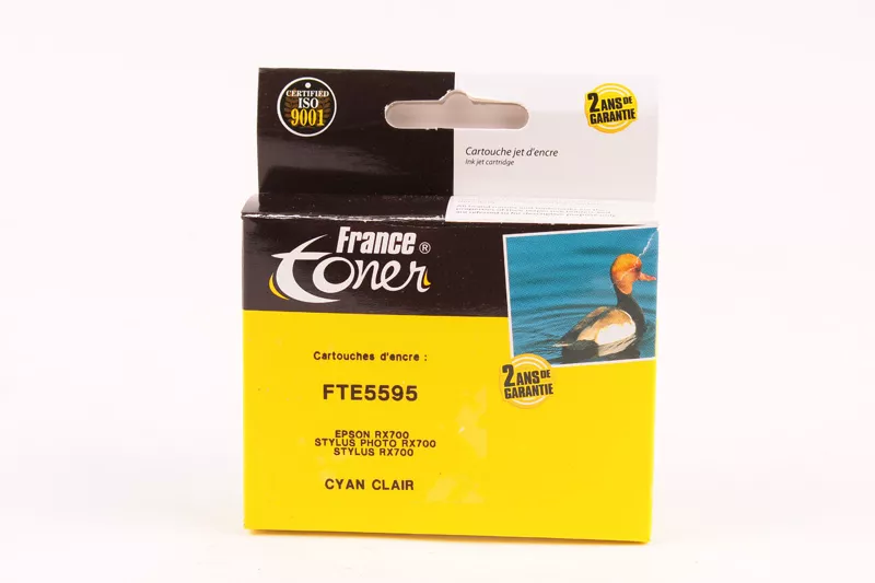 Cartouche d'encre FranceToner équivalent à EPSON T5595 (C13T559540) - CYAN CLAIR - Format Standard