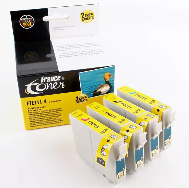 Cartouche Encre FranceToner Compatible EPSON C13T07154012 - FTE711