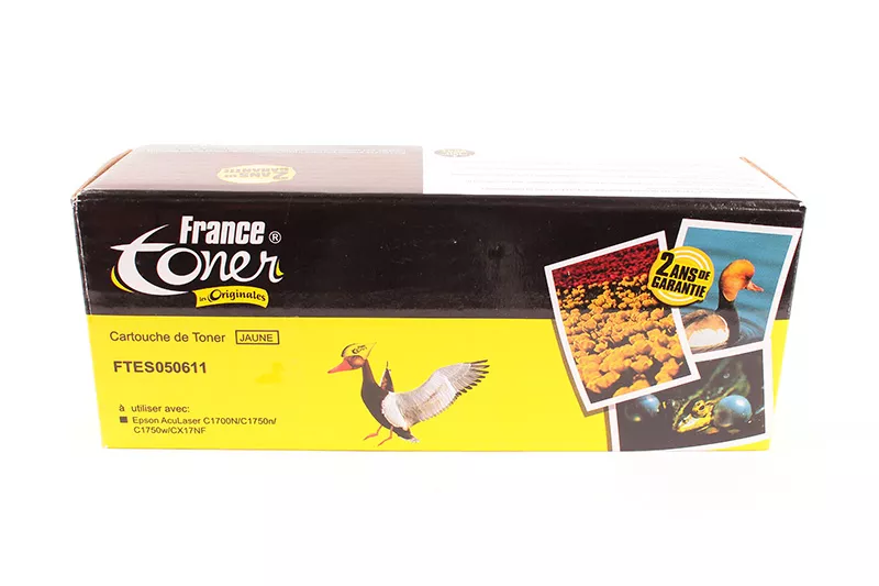 Toner FranceToner équivalent à EPSON 611 (C13S050611) - JAUNE - Format Standard