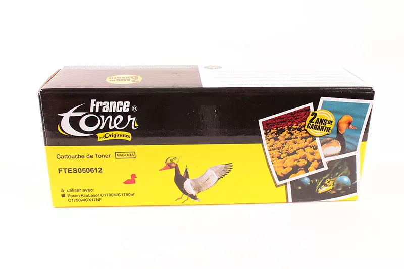 Toner FranceToner équivalent à EPSON 612 (C13S050612) - MAGENTA (rouge) - Format Standard