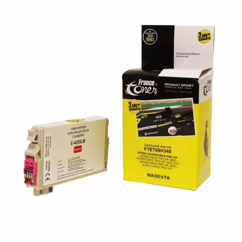Cartouche d'encre FranceToner équivalent à EPSON 405XL Série valise (T05H340) - MAGENTA (rouge) - Format XL
