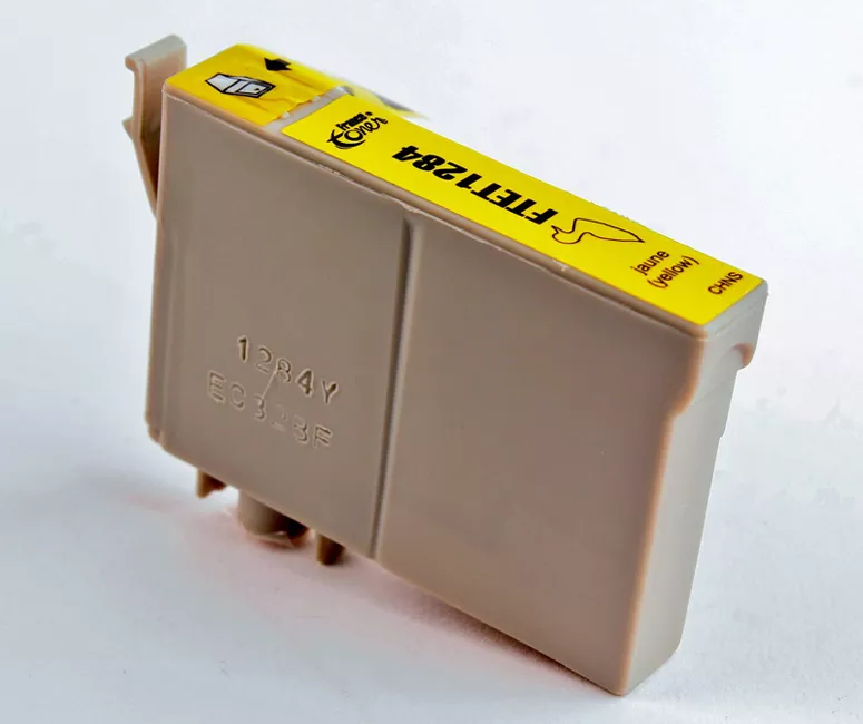 Cartouche d'encre FranceToner équivalent à EPSON T1284 Série Renard (C13T12844012) - JAUNE - Format Standard