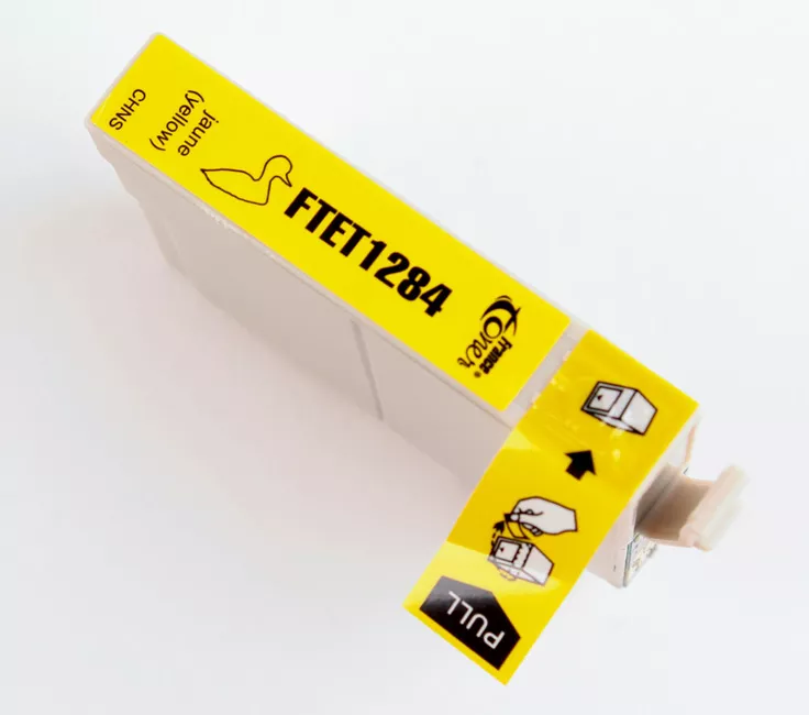 Cartouche d'encre FranceToner équivalent à EPSON T1284 Série Renard (C13T12844012) - JAUNE - Format Standard
