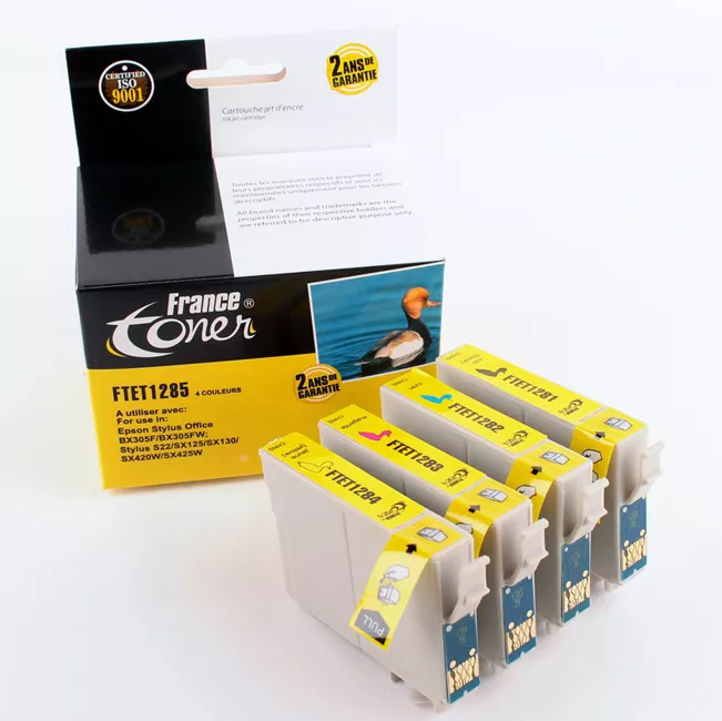 cartouche compatible pack noir+couleur Epson C13T12854010