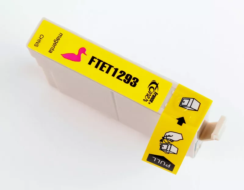 Cartouche d'encre FranceToner équivalent à EPSON T1293 Série Pomme (C13T12934012) - MAGENTA (rouge) - Format XL