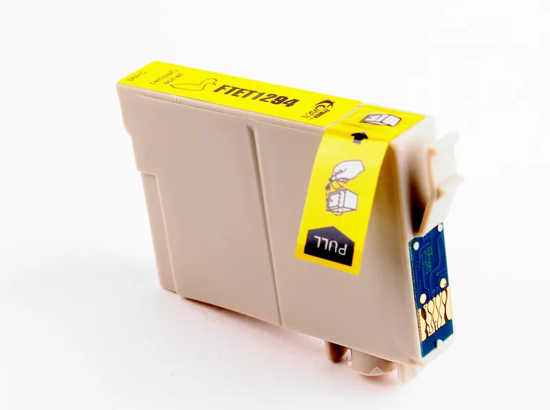 Cartouche d'encre FranceToner équivalent à EPSON T1294 Série Pomme (C13T12944012) - JAUNE - Format XL